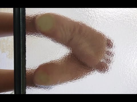 Teasing my Sandals on the Patio & View my Feet from Under the Glass - FOOT FETISH ASMR