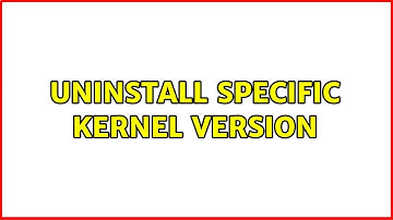 Ubuntu: Uninstall specific kernel version