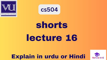 CS504 Short Lecture 16 - Software Engineering  in urdu or hindi| Software Engineering Midterm Prep