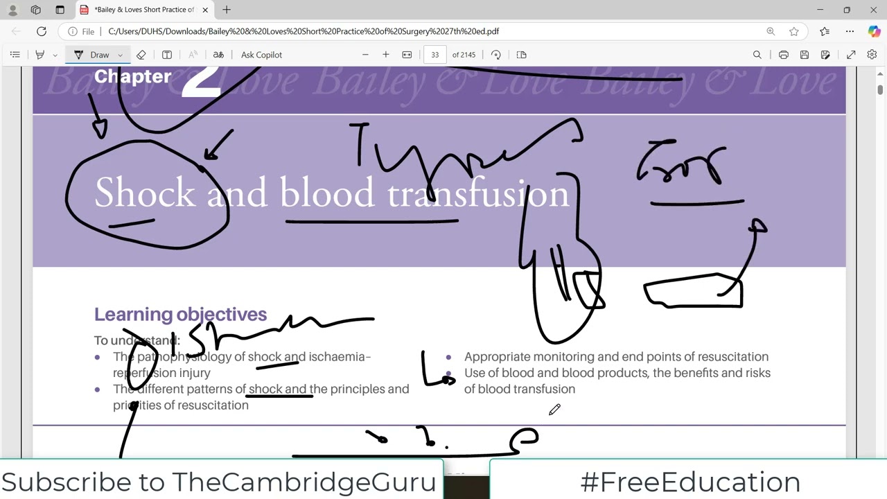 Surgery | Bailey & love | Chp2 | SHOCK & its types | Dr Asif Lectures