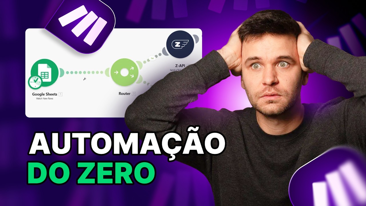 Capa do projeto Sua primeira automação em 20 Minutos | Passo a Passo do Zero