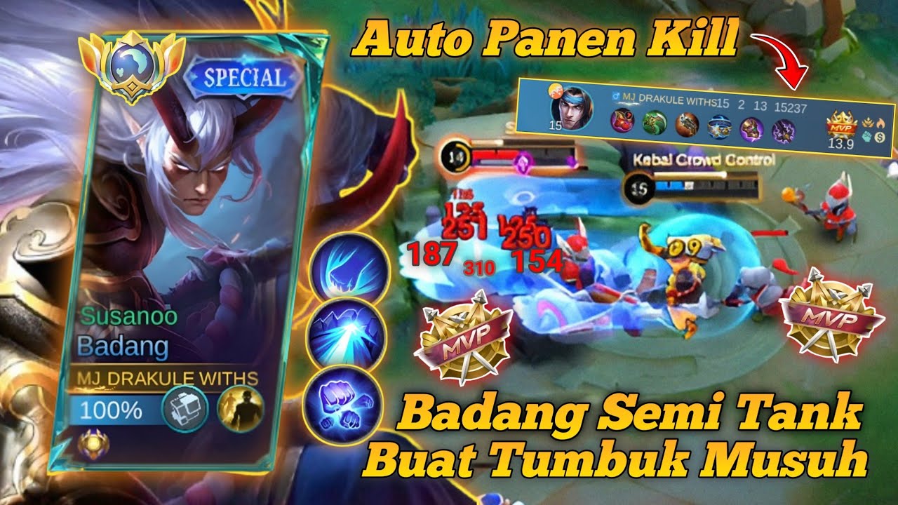 BADANG SEMI TANK SEENAK INI - Build Badang Auto Panen Kill | GamePlay Terbaru