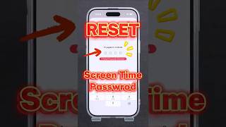 How to Reset Screen Time Password on iPhone/iPad 2026 #shorts