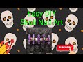 Easy DIY Skull Nail Art/@BRCNails/ #halloween #nailart #justnailedit