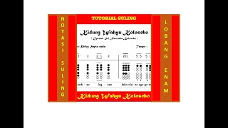 Notasi Suling Lobang 6 : KIDUNG WAHYU KOLOSEBO