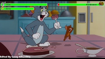 Tom and Jerry: The Movie (1993) Kitchen Fight with healthbars