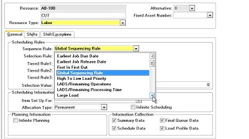 Video Demo: Infor SyteLine ERP Resource Model / Production Schedule Overview