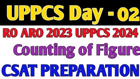 RO ARO 2023 | UP PCS 2024 Reasoning | CSAT REASONING | Counting of figure | study for civil services