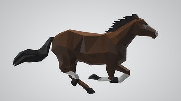 Low Poly Horse 3D Model