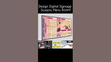 Design Digital menu board, Restaurant menu, signage screens Design ASMR