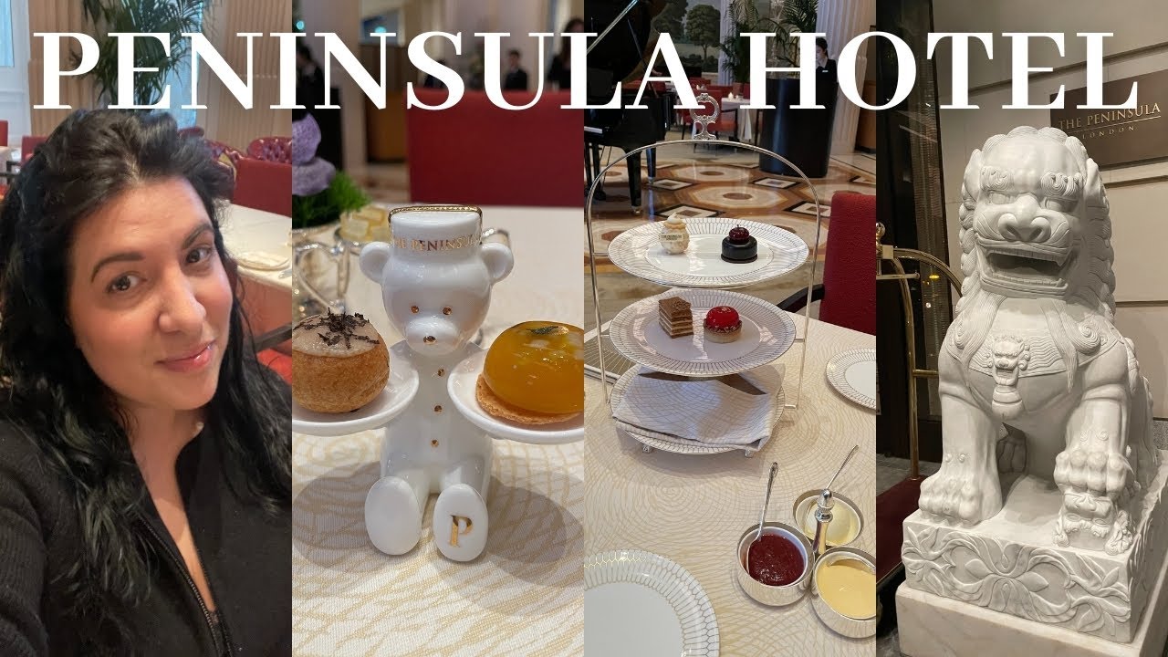 BILLION POUND HOTEL AFTERNOON TEA IN LONDON'S LUXURIOUS PENINSULAR LOBBY IN BELGRAVIA HYDE PARK