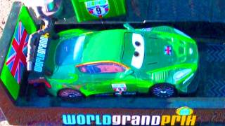 Cars 2 Pit Stop Launchers Nigel Gearsley Diecast Disney Pixar Cars 2 Toy Review Mattel Race Off Set