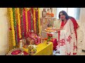 Navratri Special, नवरात्रि First Vrat Aur Pooja। सज गया माता रानी का दरबार 🛕। Navratri Decoration