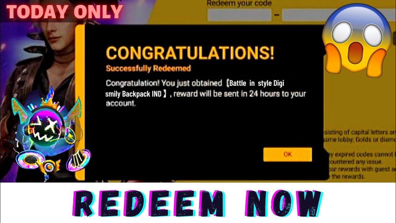 TODAY REDEEM CODE ⚡ REDEEM NOW 😱 ️ - YouTube