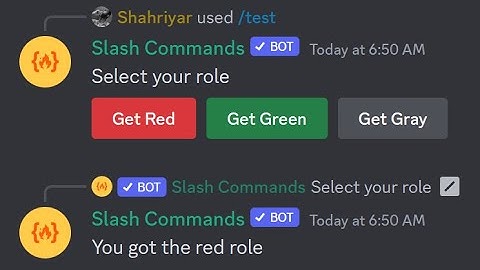How to create buttons using Custom Slash Commands bot.