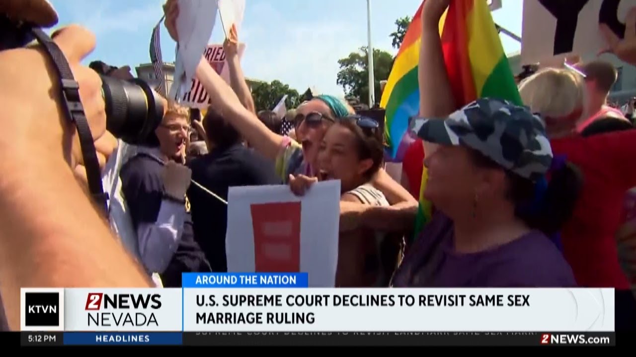 Supreme Court declines to revisit same sex marriage ruling - YouTube