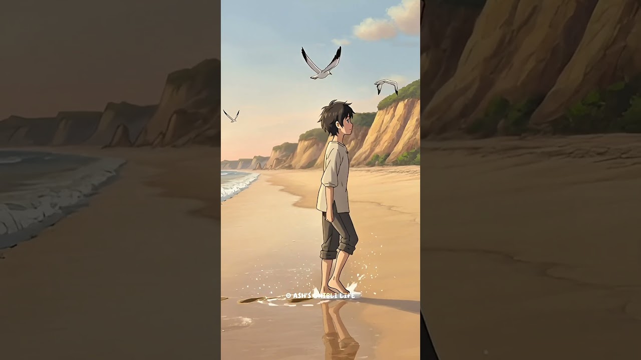 Ash’s Quiet Seaside Morning 🌊 | Ghibli-Inspired Fishing Village ASMR 