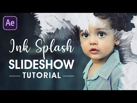 Ink Splash Slideshow Animation in Adobe After Effects | No Plugin Required