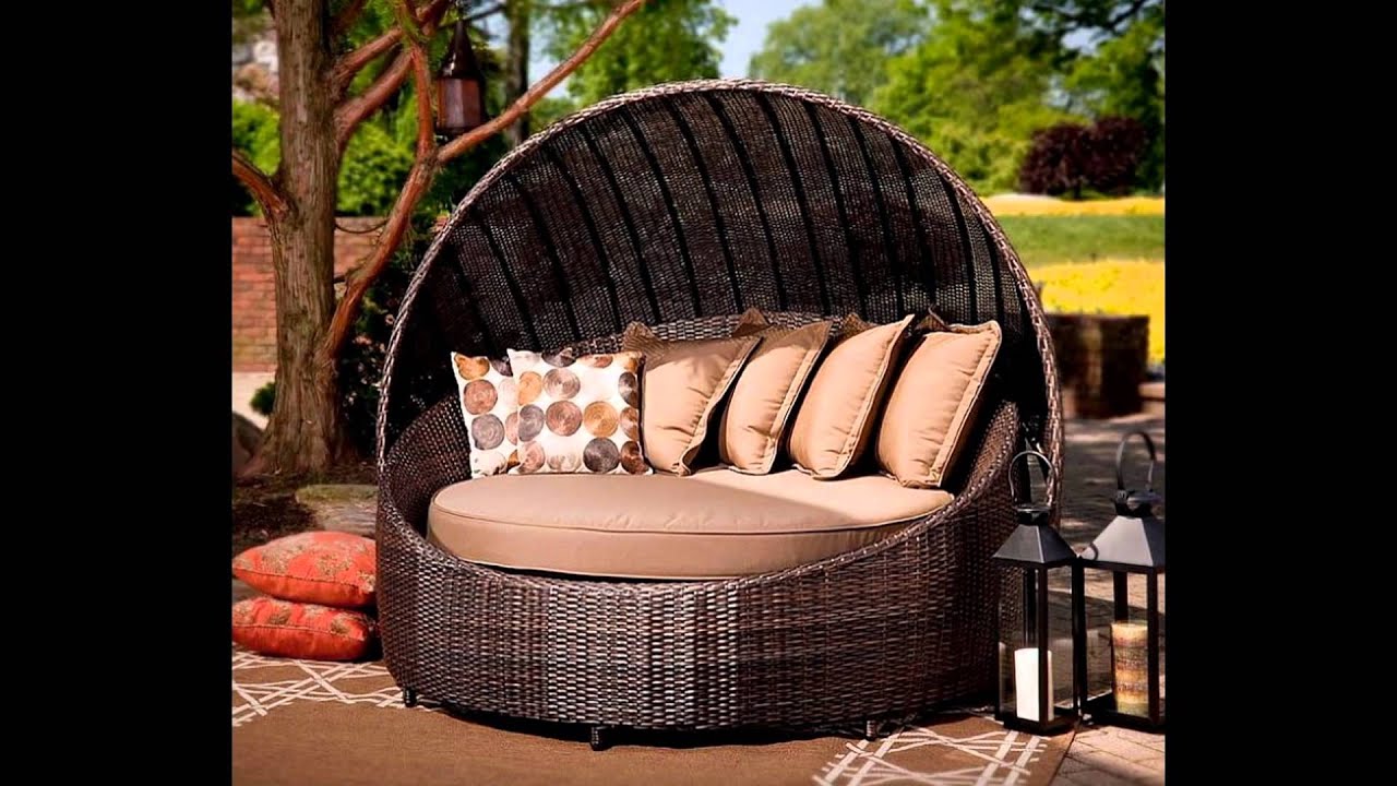 High Performance Rattan Outdoor Daybed With Canopy 901 Export To