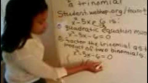 Lesson1 Quadratic Equation Trinomials