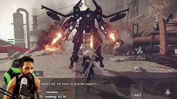 NieR: Automata - Route A - All Cutscenes Story Playthrough (Very Hard - lv. 99)