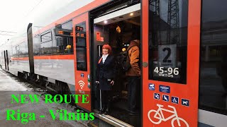 Поезд из Риги в Вильнюс по новому маршруту