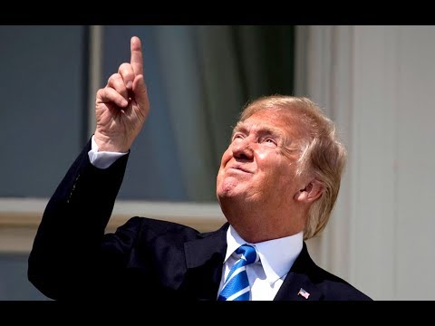 Trump Looks At Sun SIX TIMES During Solar Eclipse (VIDEO)