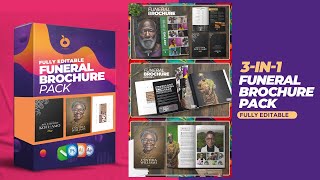 YOU CAN DESIGN 3 FUNERAL BROCHURES (BOOKS) IN 30MINS After this tutorial 🔥🔥🔥