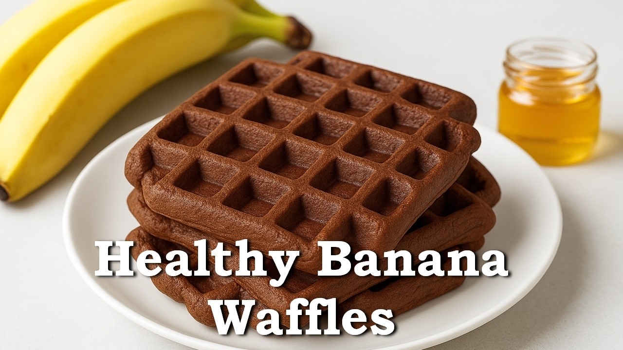 Банановые Вафли, легкий Рецепт! Полезный Завтрак с шоколадом!