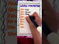 Word Formation (Rain) #rain #vocabulary #wordformatting #english #colors #drawing #education #yt
