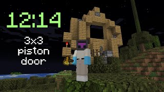 (FWR) Minecraft: 3x3 piston door RSG in 12:14