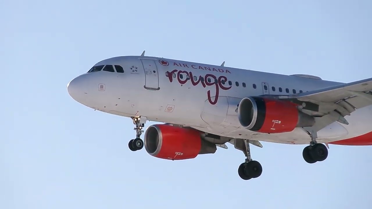 Air Canada Rouge A319 Landing At CYYZ