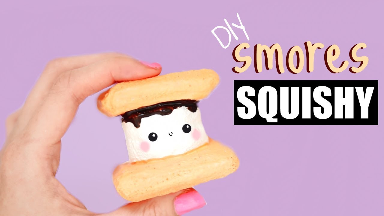 HOMEMADE SMORES SQUISHY TUTORIAL - YouTube
