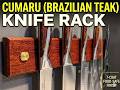 Making a Magnetic DIY Knife Block from Cumaru (Brazilian Teak)