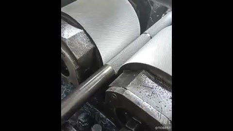 Barbell knurling by TOBEST thread rolling machine