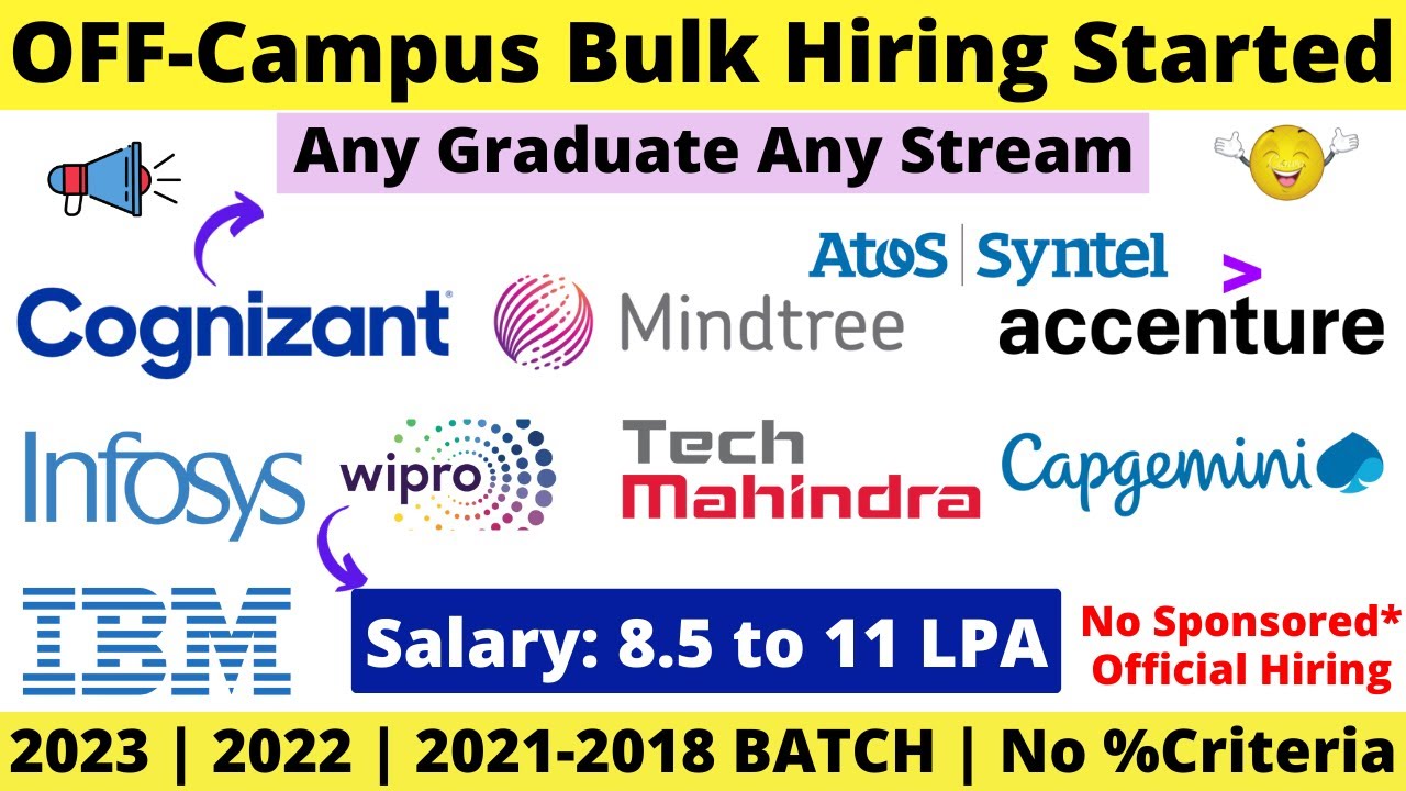 It's Raining Job in All TOP MNC's Company Mass Hiring 20232019 Batch