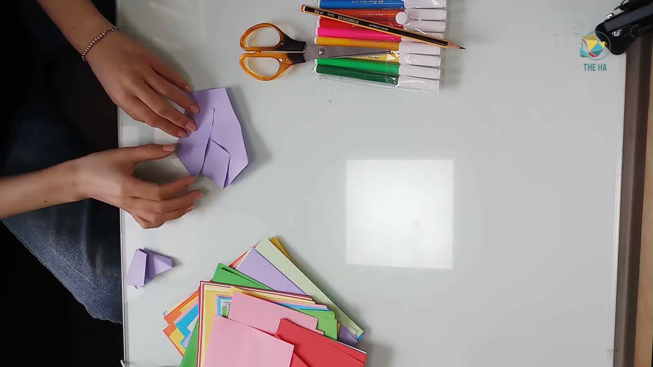 002# Origami Five Pointed Star   The Ha Origami Day 01