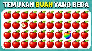 Temukan Emoji Yang Beda - Buah Tropis 🍋🥝🍊 | 40 Level | Mudah, Sedang, Sulit | Kuis Lebah screenshot 1