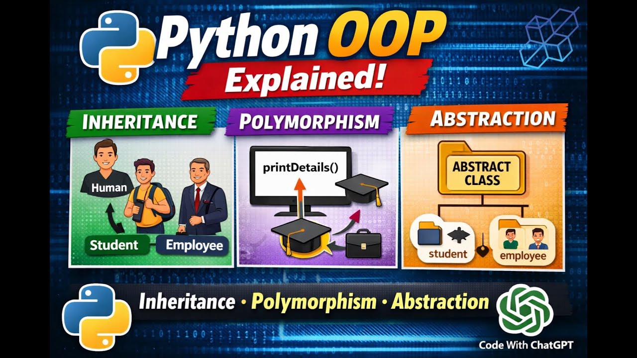 Python OOP Explained | Inheritance, Polymorphism & Abstraction with ...