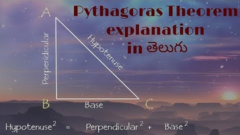 Pythagoras Theorem explained in telugu