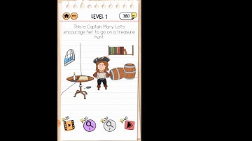 Brain Test 2 Captain Mary Level 1 Solutions and Walkthrough
