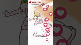 Colorindo À Princesa Peach Super Mario Bros Coloring Drawing Of Princess Peach