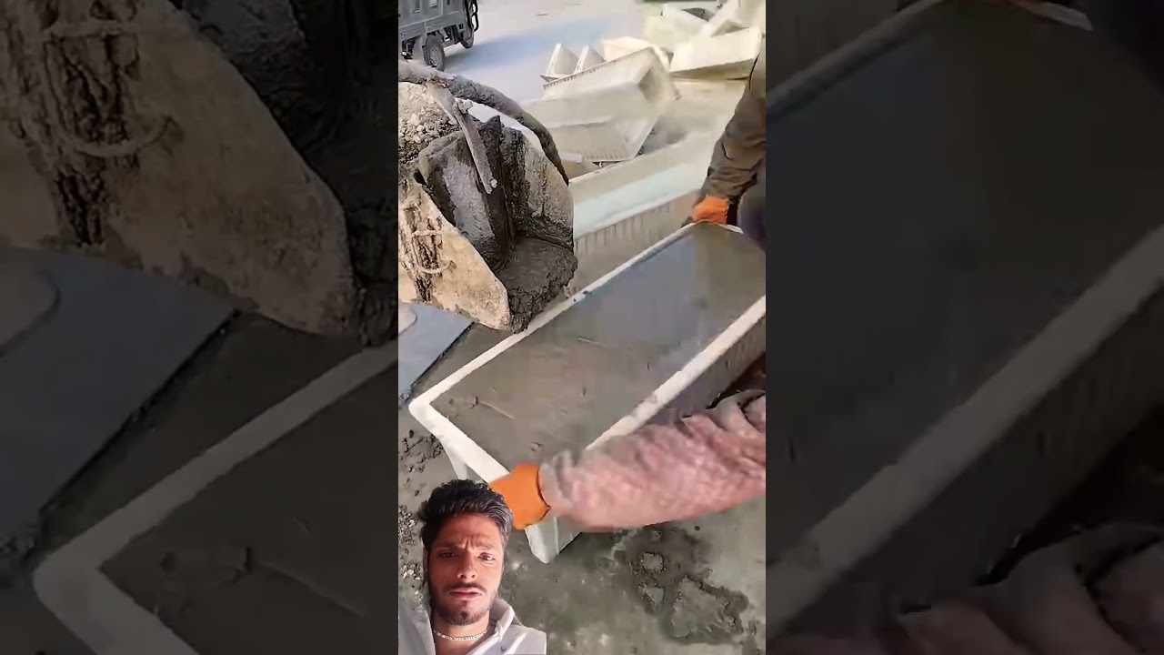 The production of cement drainage channels