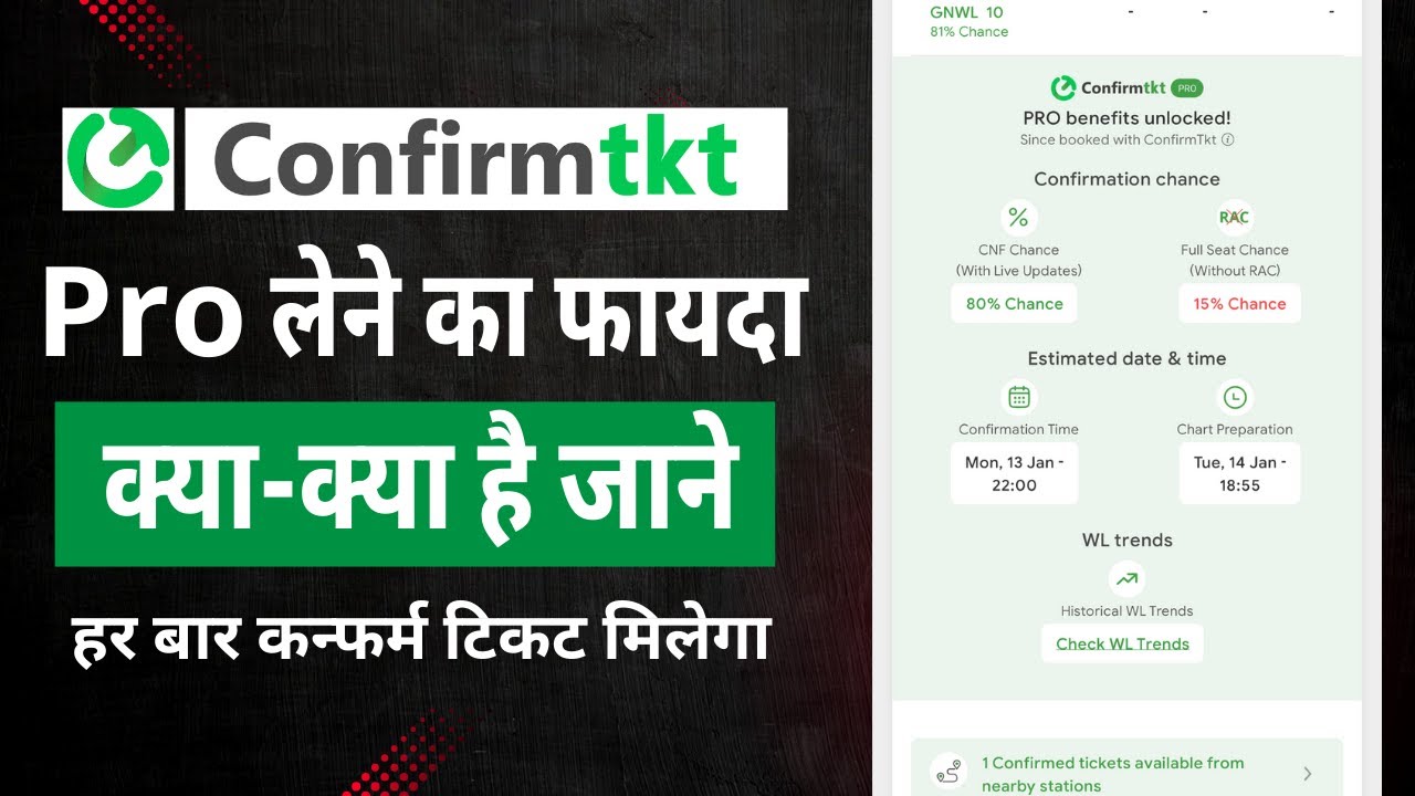 Confirmtkt Pro Benefits 2025 | Confirmtkt Pro Unlock Kaise Kare | Confirmtkt Pro Kya Hota Hi