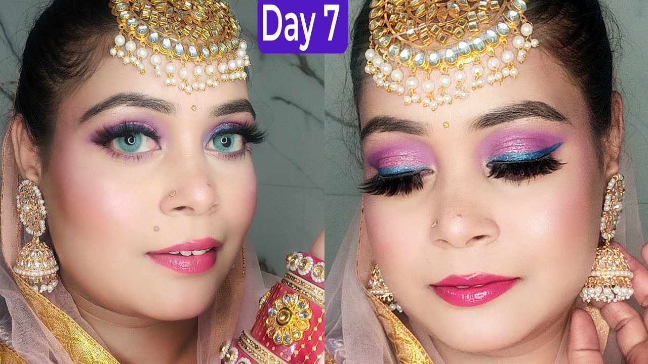 Day 7 Punjabi Bridal Makeup Tutorial Indian Bridal Makeup Tutorial 