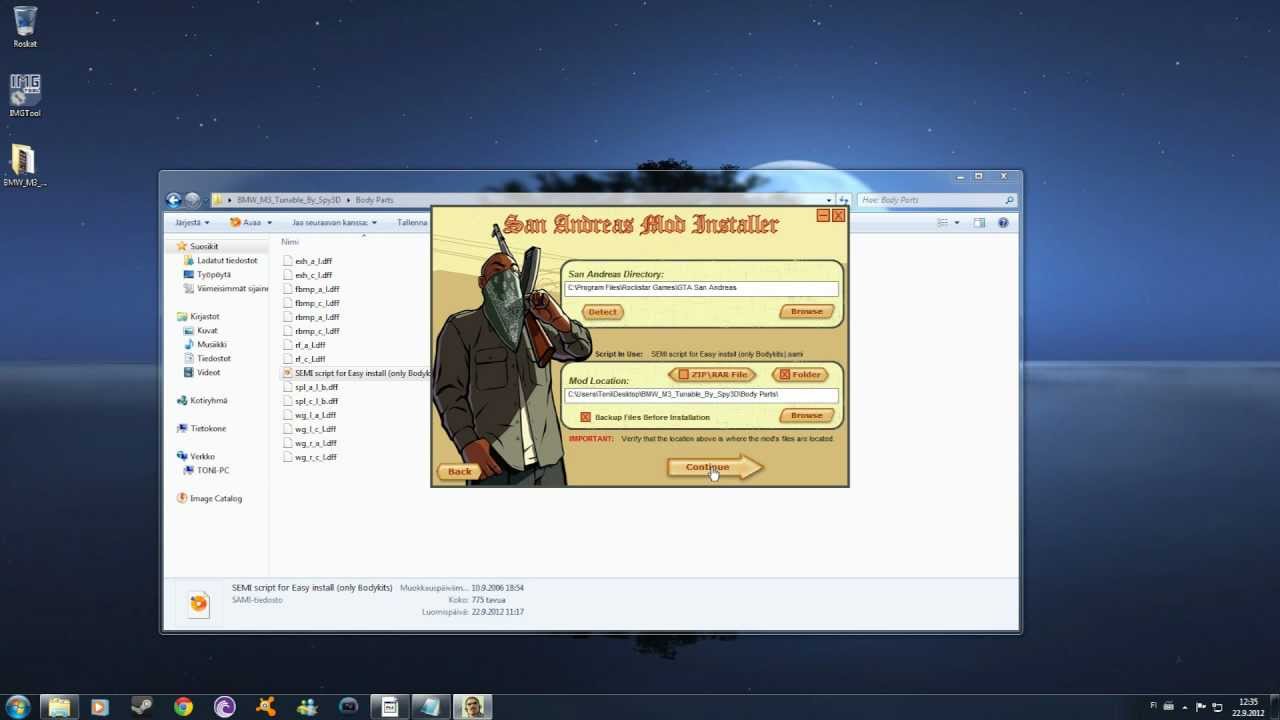 Tutorial How To Install Mod To GTA San Andreas Img Tool YouTube Tutorial how to install mod to gta san andreas img tool youtube