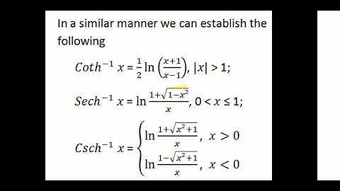 Inverse Hyperbolic Functions|Expressions in Logarithm|Derivative and Antiderivative|Mathematics-2