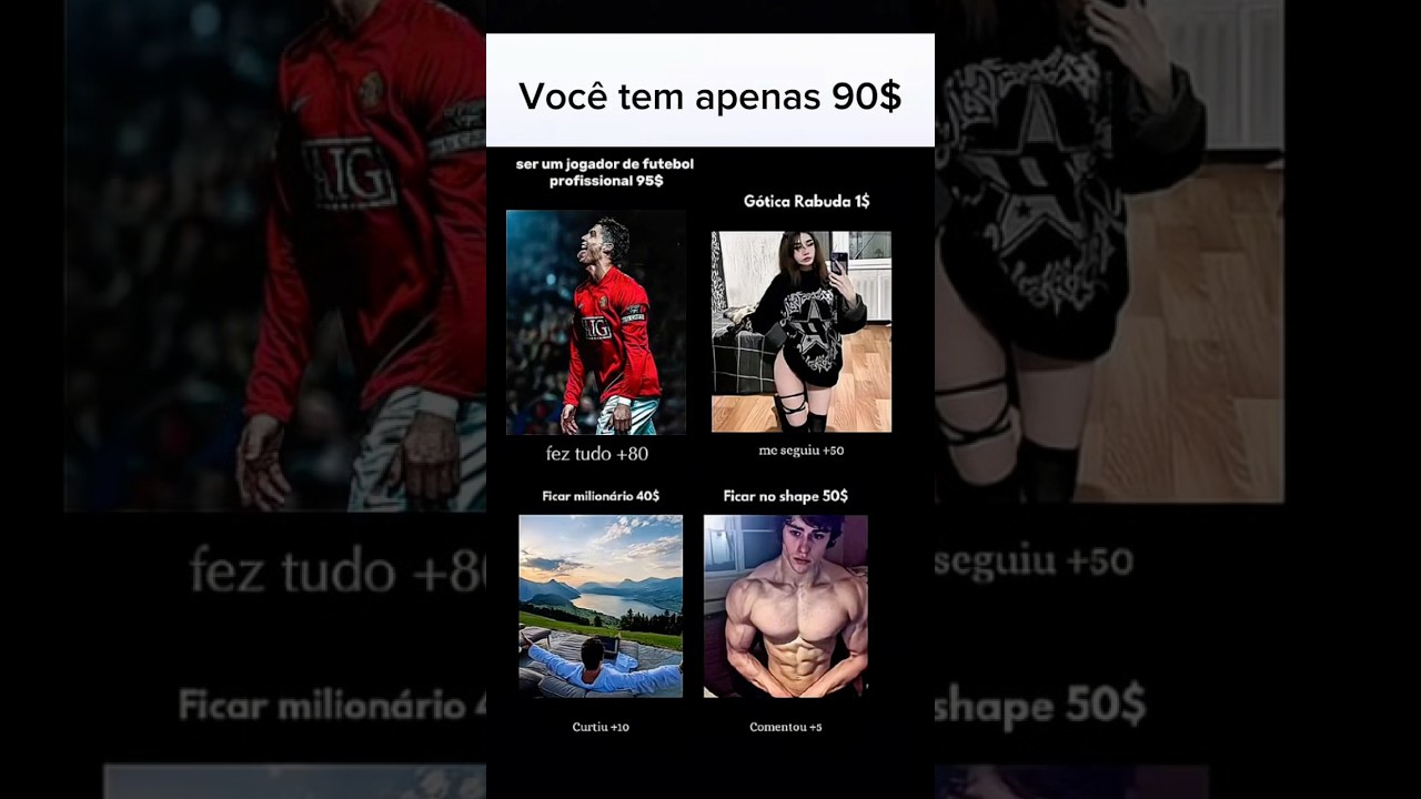Você tem apenas 90$, qual sua escolha?