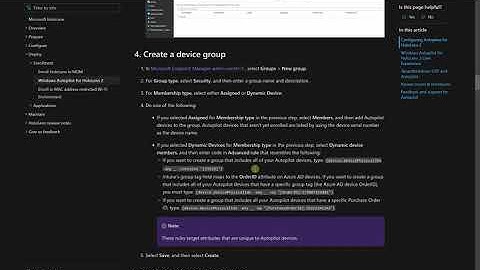 Autopilot Video 4 Device Group Creation