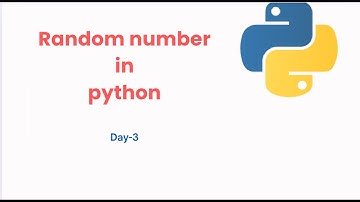 Random Number  generate in python (day3)python project for beginner